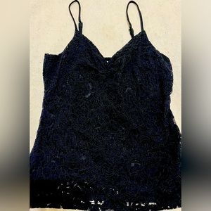 Hollister Black Sexy Lace Camisole Tank Top Woman’s Small Club Intimate Shirt